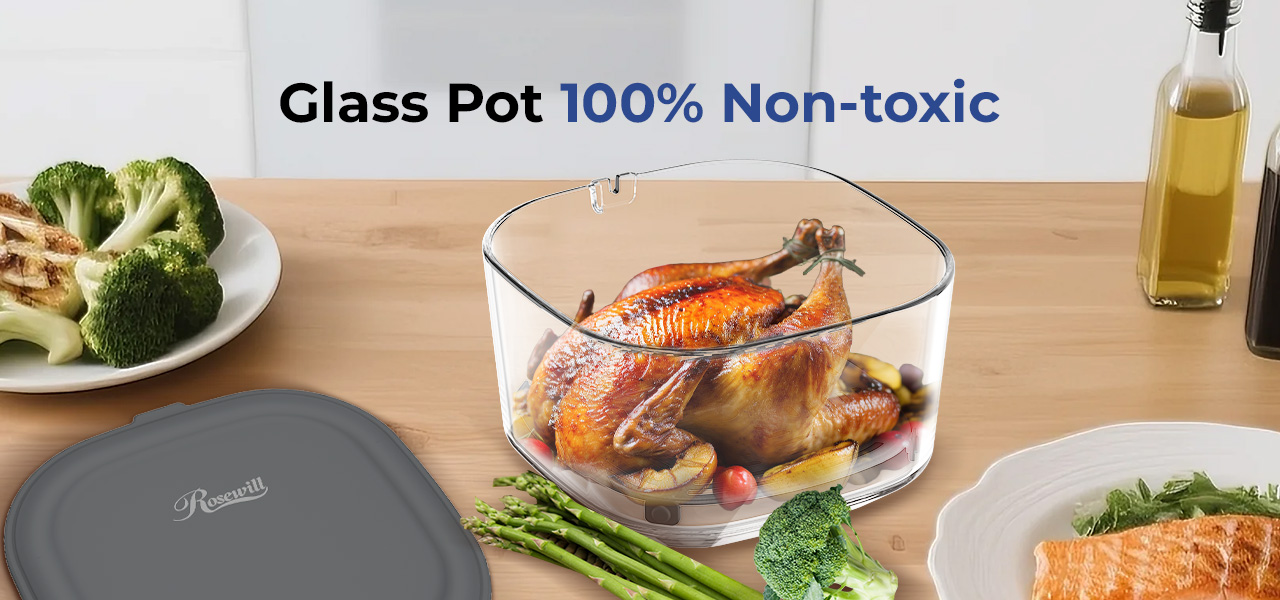 Rosewill 4-in-1 Portable Glass Air Fryer