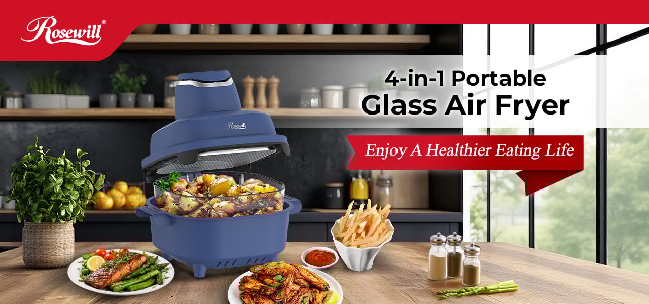 Rosewill 4-in-1 Portable Glass Air Fryer