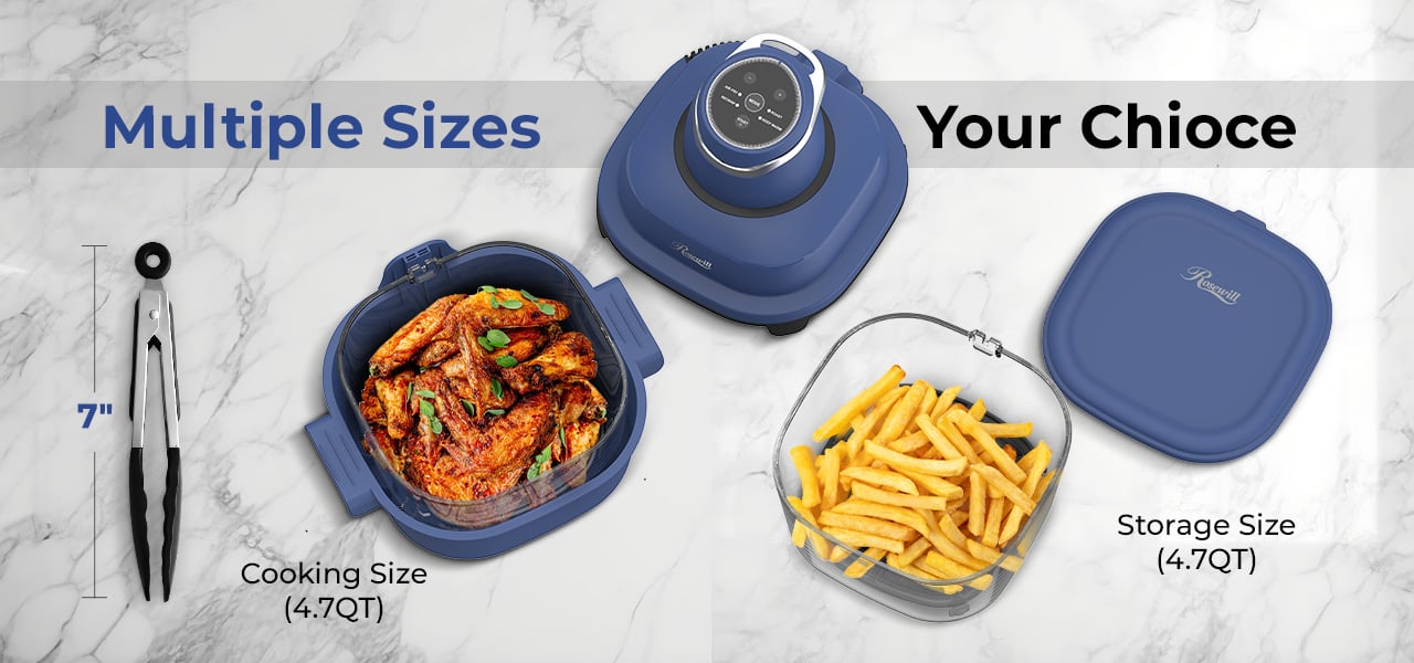 Rosewill 4-in-1 Portable Glass Air Fryer