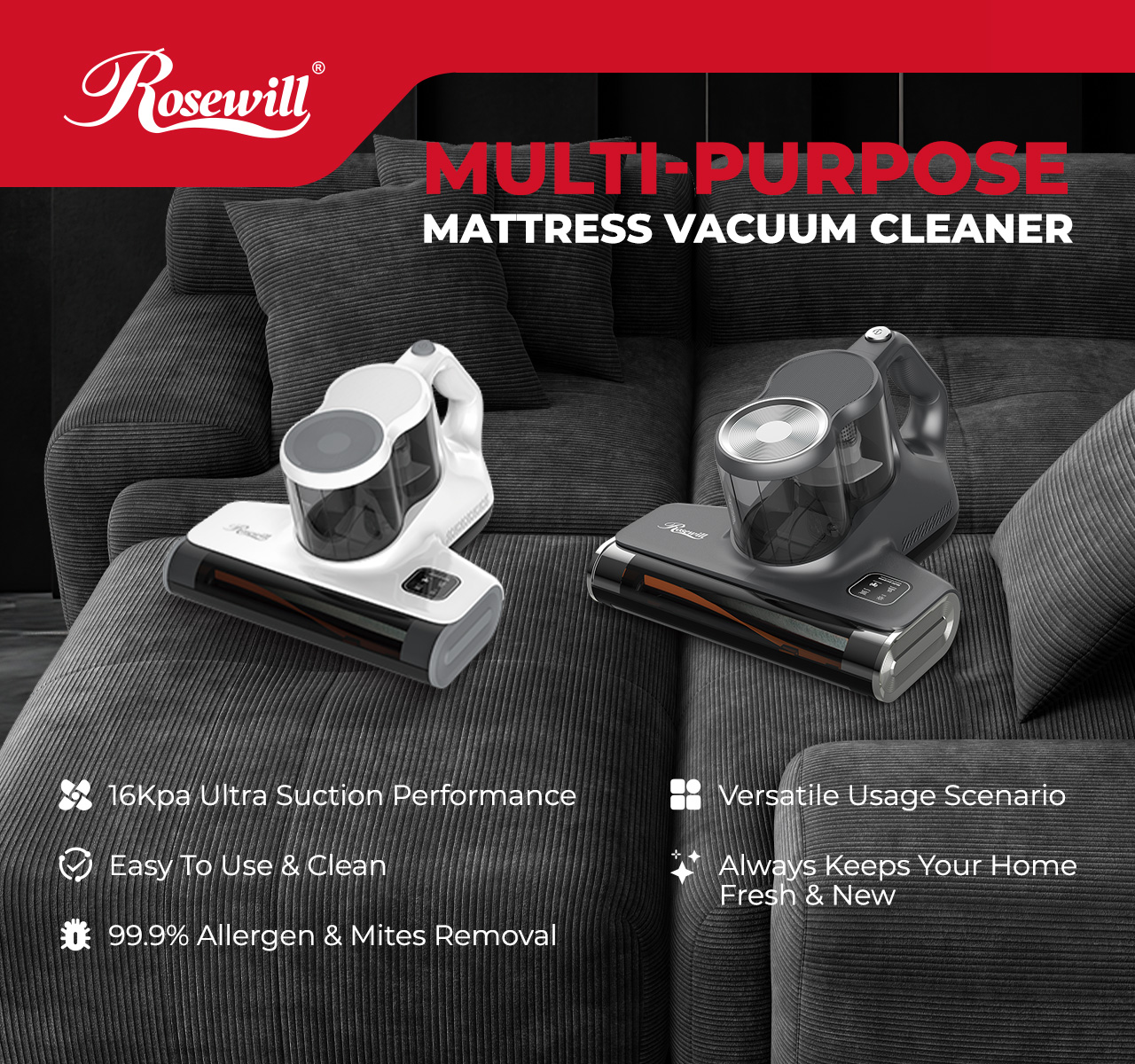 Rosewill Hand Held Mattress Vacuum Cleaner