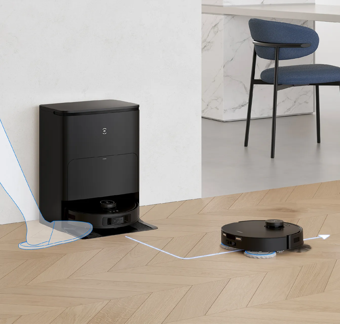 ECOVACS T30S PRO Robot Vacuum & Spinning Mop with Auto-Cleaning Station