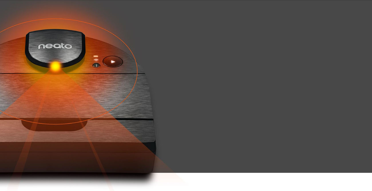 The laser of Neato D9 is operating.