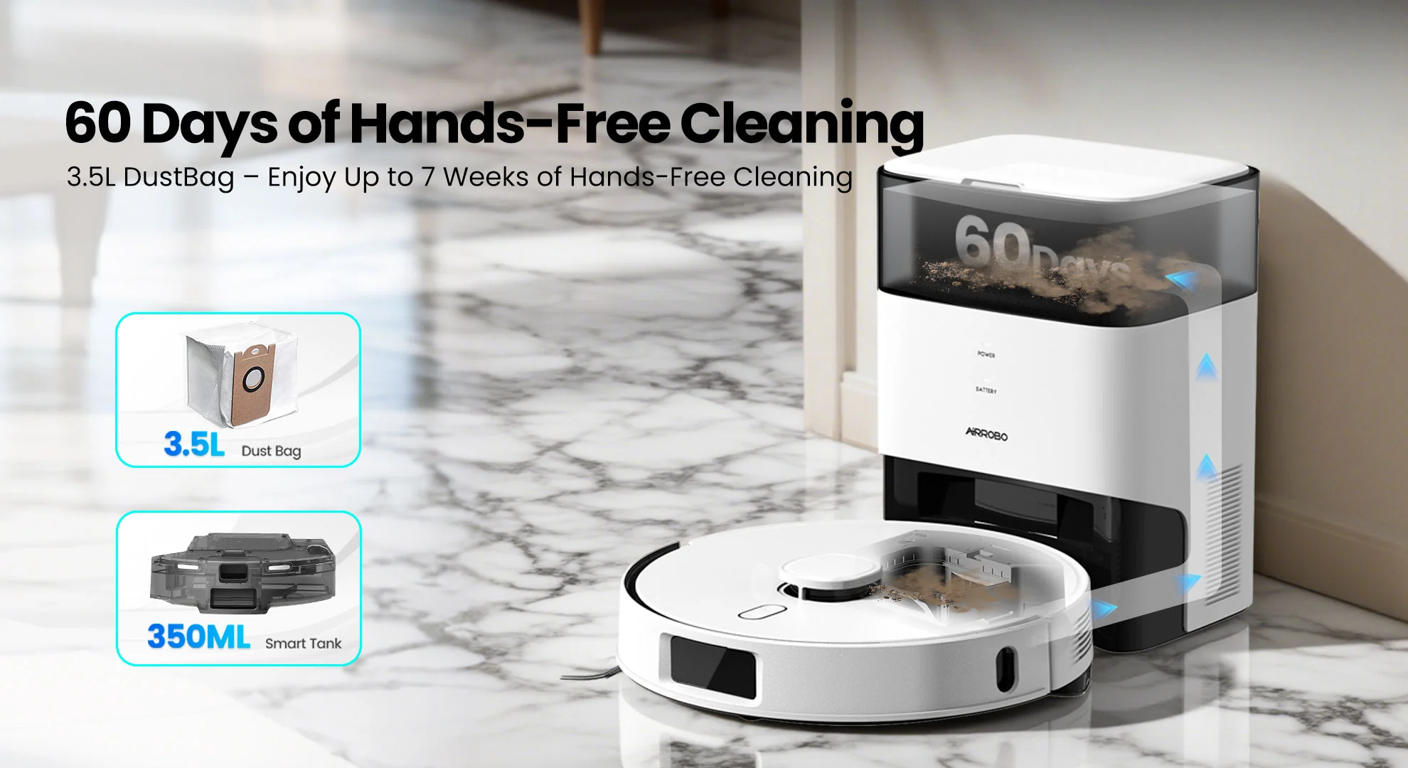 AIRROBO TBT50+ Robot Vacuum and Mop