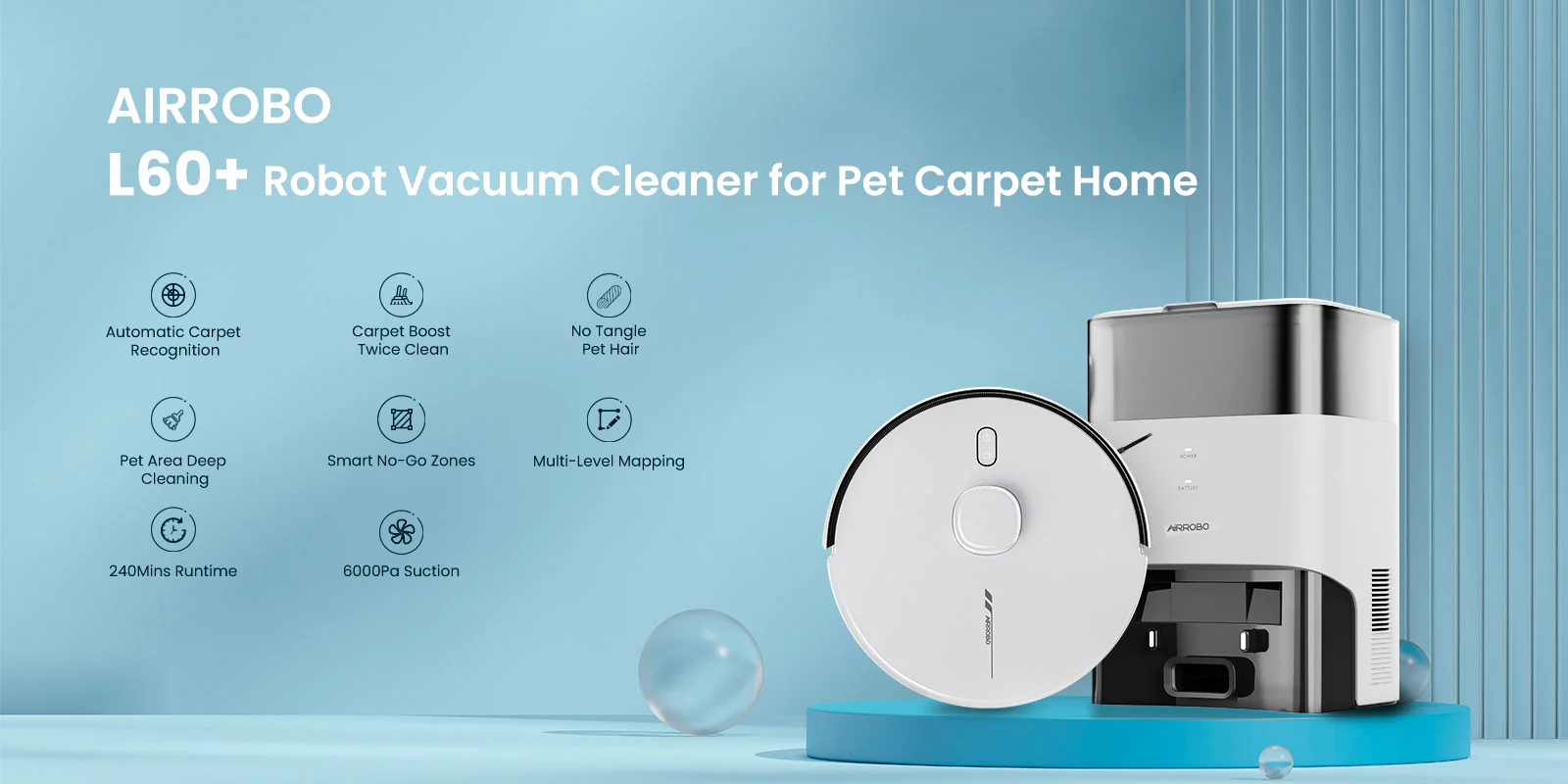 AIRROBO TBT50+ Robot Vacuum and Mop