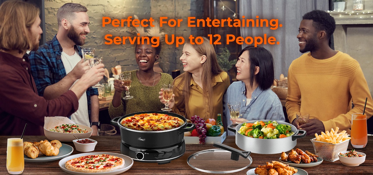 Rosewill 12.7 QT Electric Hot Pot with Multiple Functions