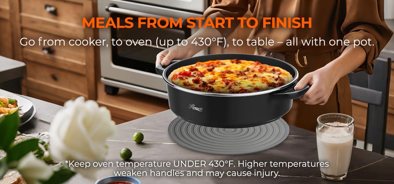 Rosewill 12.7 QT Electric Hot Pot with Multiple Functions