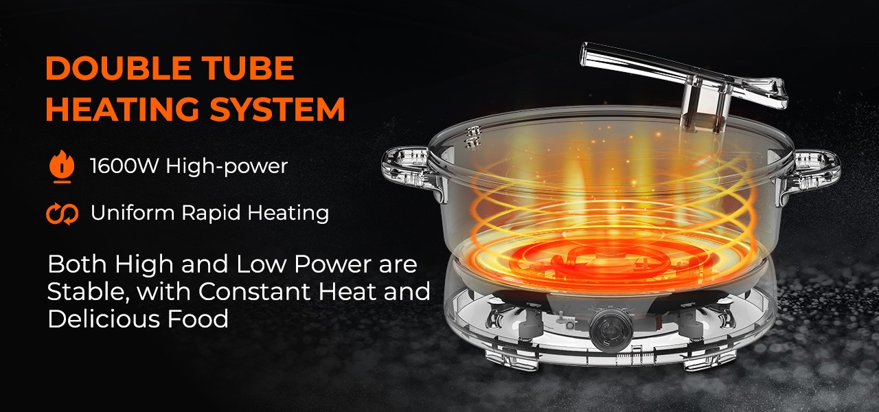Rosewill 12.7 QT Electric Hot Pot with Multiple Functions