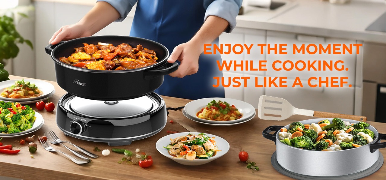 Rosewill 12.7 QT Electric Hot Pot with Multiple Functions