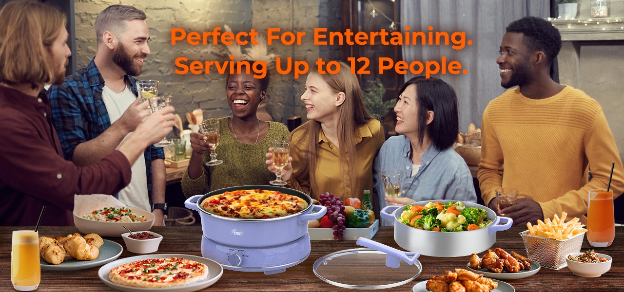 Rosewill 12.7 QT Electric Hot Pot with Multiple Functions