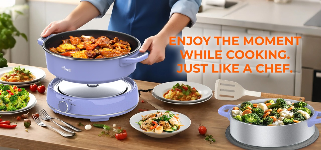 Rosewill 12.7 QT Electric Hot Pot with Multiple Functions