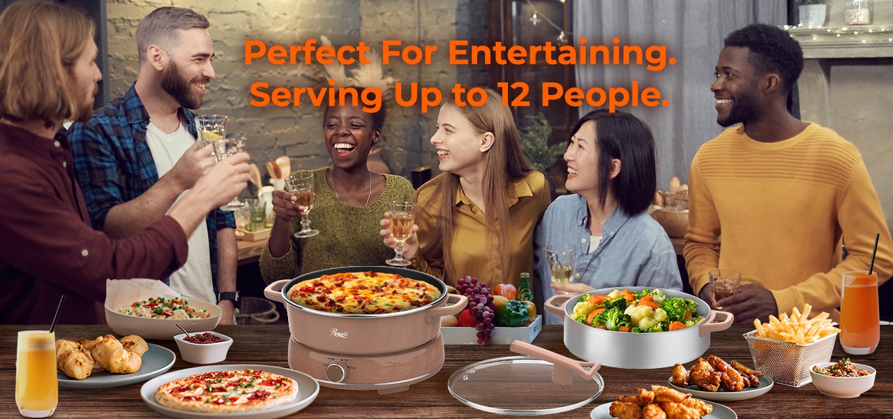 Rosewill 12.7 QT Electric Hot Pot with Multiple Functions