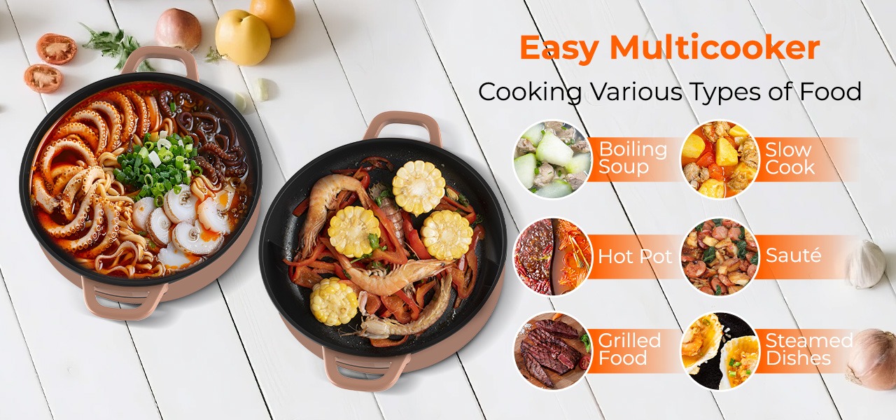 Rosewill 12.7 QT Electric Hot Pot with Multiple Functions