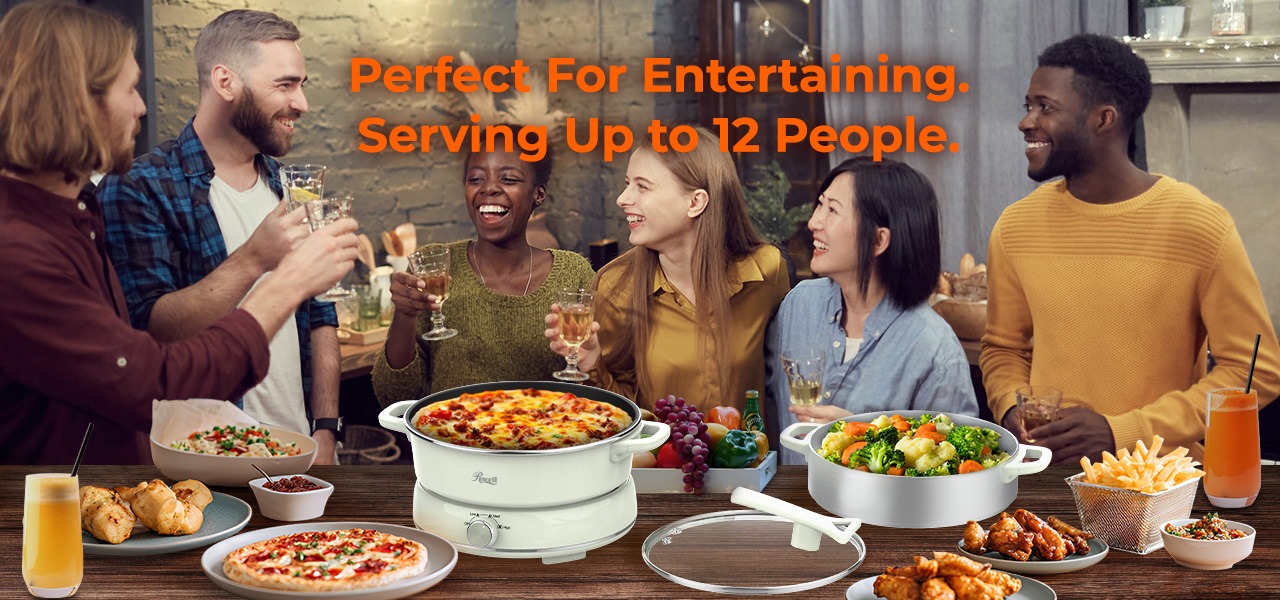 Rosewill 12.7 QT Electric Hot Pot with Multiple Functions
