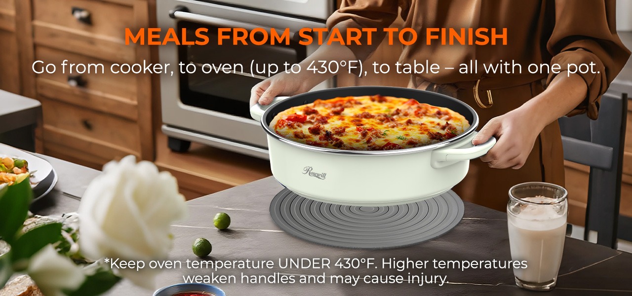 Rosewill 12.7 QT Electric Hot Pot with Multiple Functions