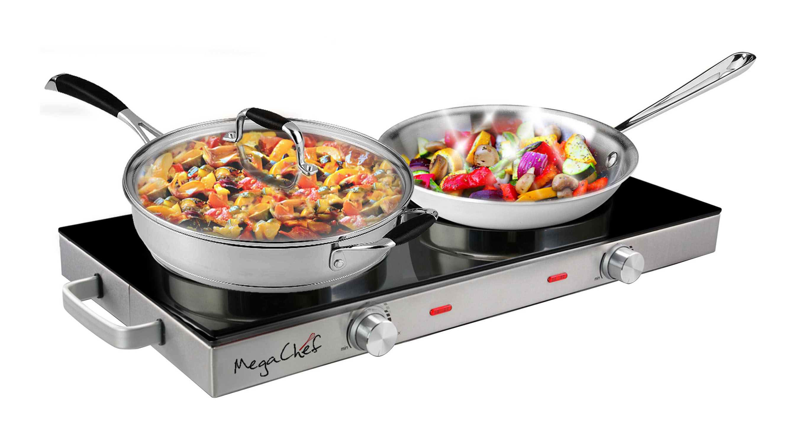 MegaChef Ceramic Infrared Double Electric Cooktop