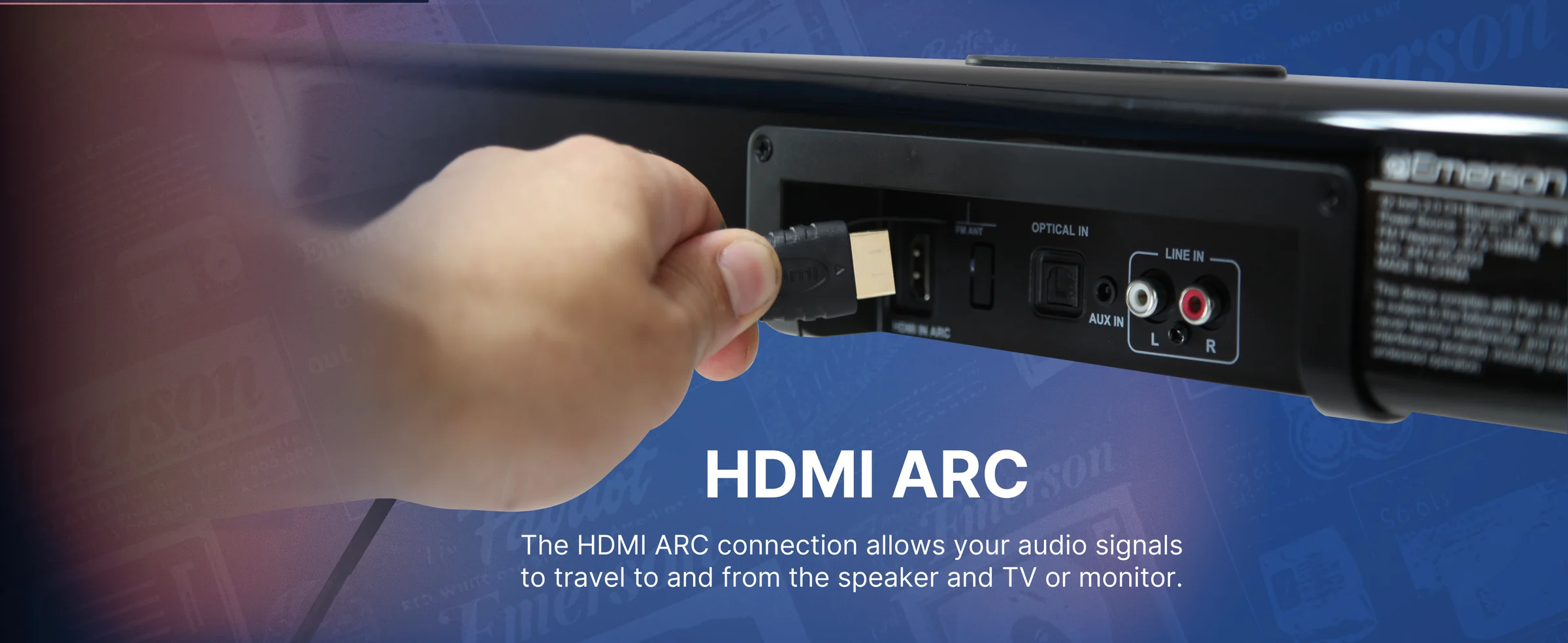 Emerson EHS-2002 Bluetooth® Soundbar with Remote Control