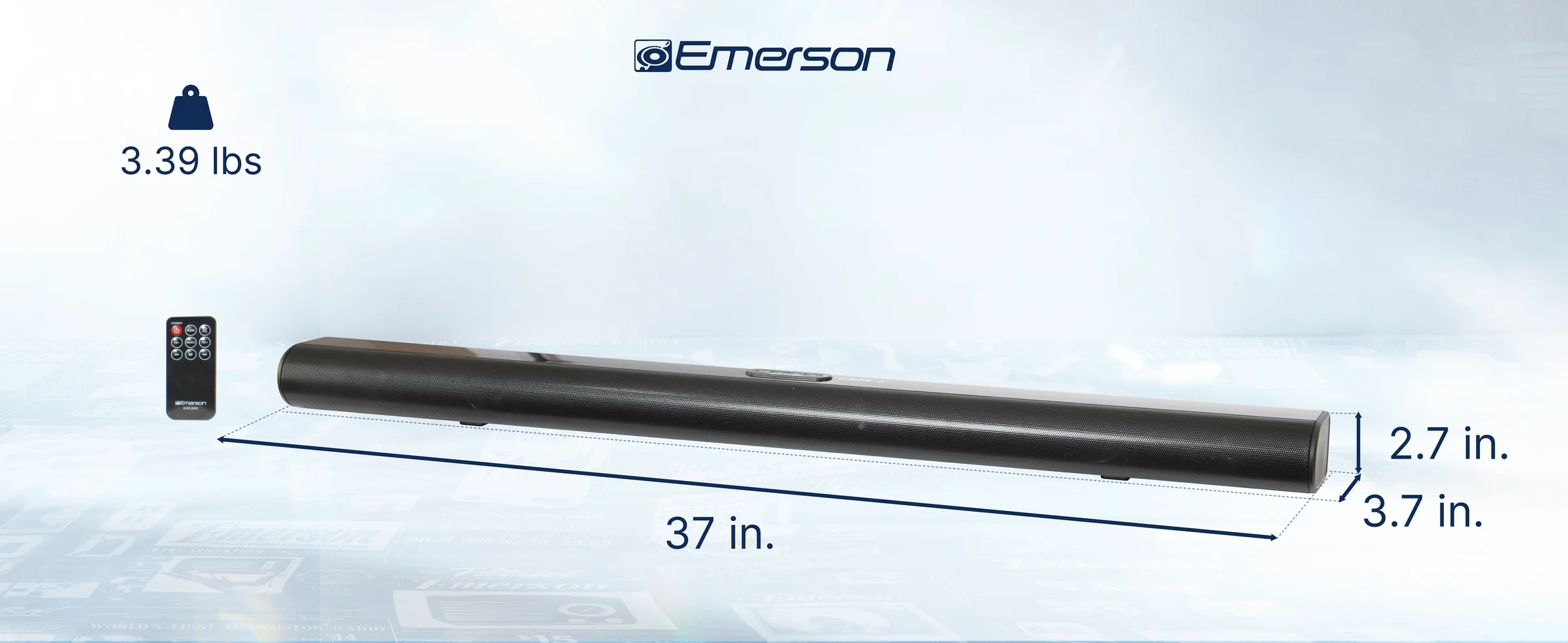Emerson EHS-2002 Bluetooth® Soundbar with Remote Control