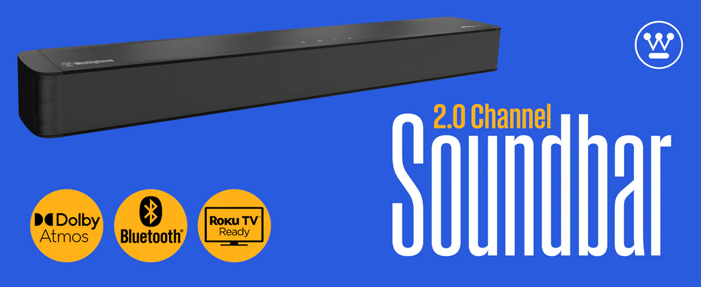Westinghouse WS200AM 2.0 Channel Mini Bluetooth Soundbar