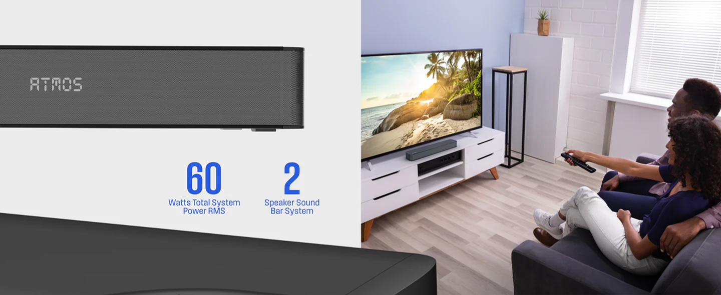 Westinghouse WS200AM 2.0 Channel Mini Bluetooth Soundbar