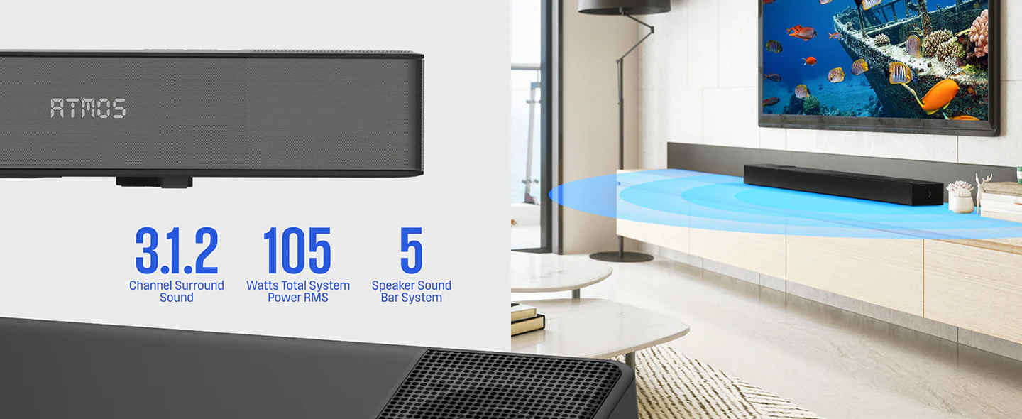 Westinghouse WS312AS 3.1.2 Channel All-In-One Soundbar