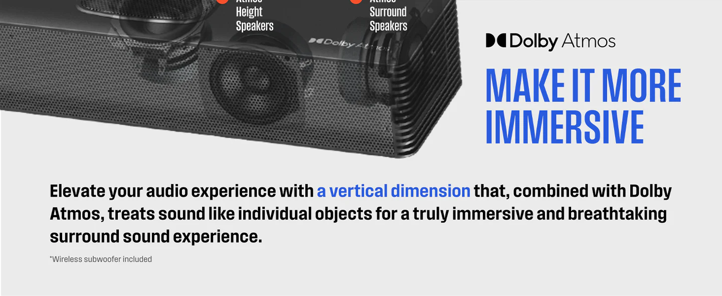 Westinghouse WS512AWS 5.1.2 Channel Dolby Atmos Soundbar