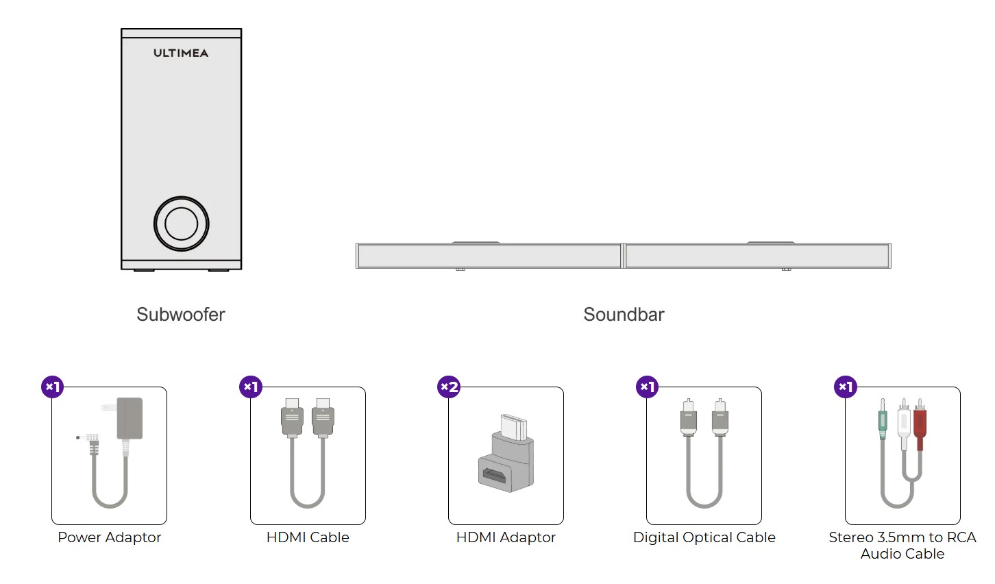 Ultimea Nova S70 3.1.2CH True 3D Bluetooth Sound Bar Speaker