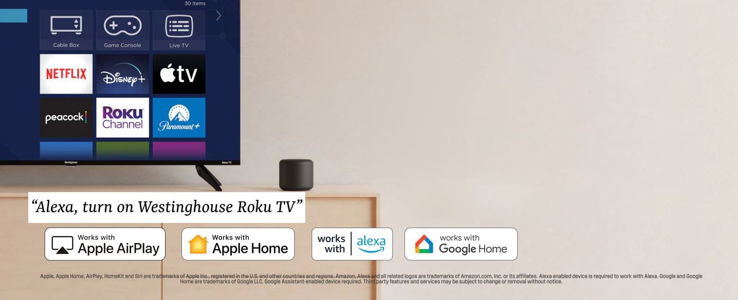 Westinghouse EX Series Edgeless 4K UHD Roku TV