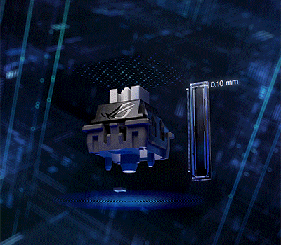 Visualization of customizable actuation point adjustment on the ROG Azoth 96 HE