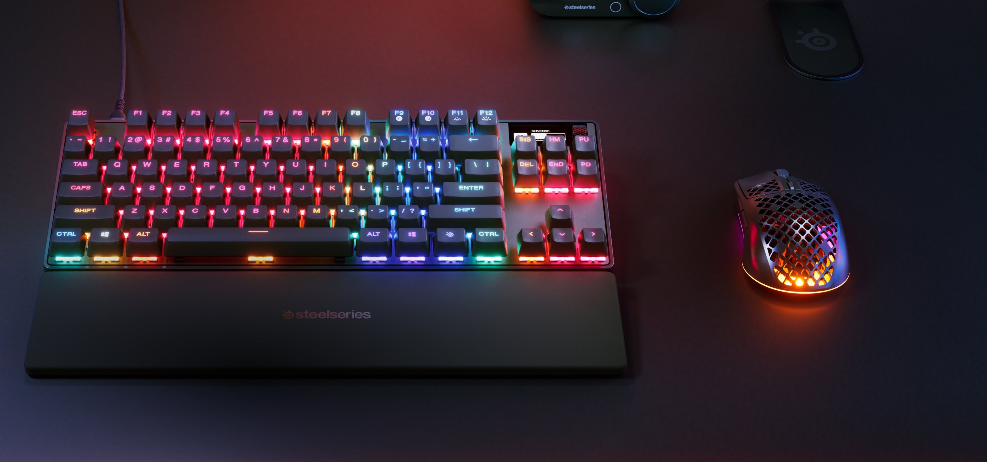 SteelSeries Apex Pro TKL Gen 3 OmniPoint 3.0 HyperMagnetic Switches, Adjustable Actuation, Rapid Trigger, Game-Ready Presets, Protection Mode, Rapid Tap/SOCD, OLED, RGB, PBT Keycaps, USB-C - Newegg.com