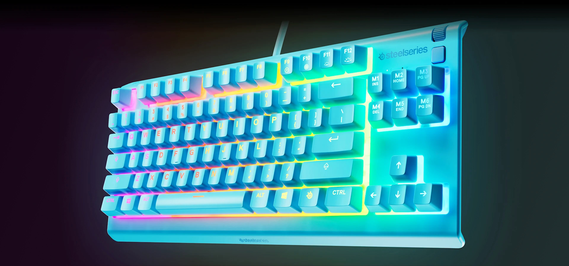 SteelSeries Apex 3 TKL Aqua Water Resistant Quiet Tenkeyless Keyboard with RGB Lighting