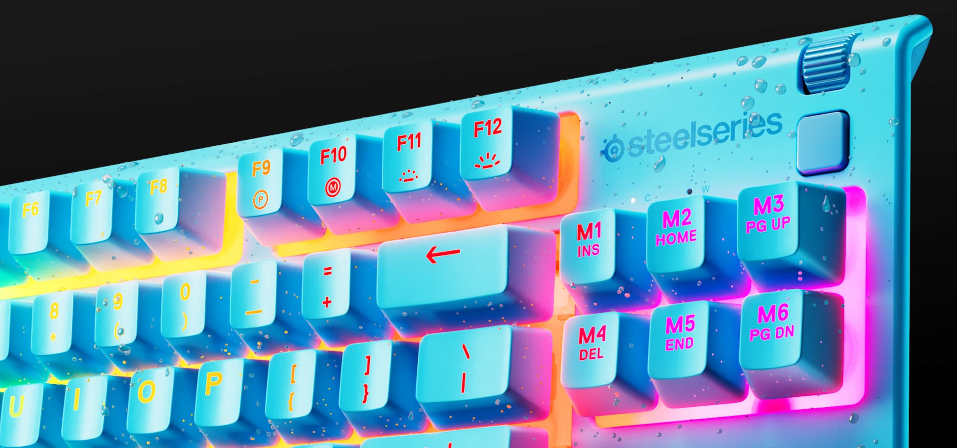 SteelSeries Apex 3 TKL Aqua Water Resistant Quiet Tenkeyless Keyboard with RGB Lighting