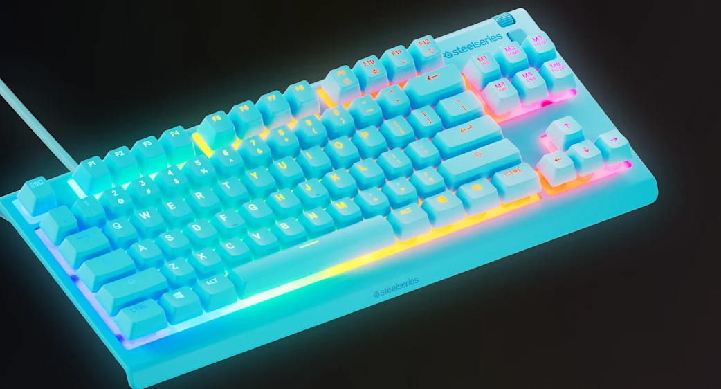SteelSeries Apex 3 TKL Aqua Water Resistant Quiet Tenkeyless Keyboard with RGB Lighting