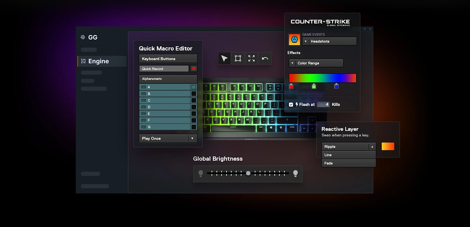 SteelSeries Apex 3 TKL Aqua Water Resistant Quiet Tenkeyless Keyboard with RGB Lighting