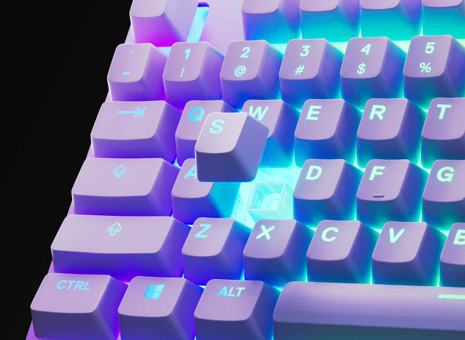 SteelSeries Apex 3 TKL Lavender Water Resistant Quiet Tenkeyless Keyboard with RGB Lighting