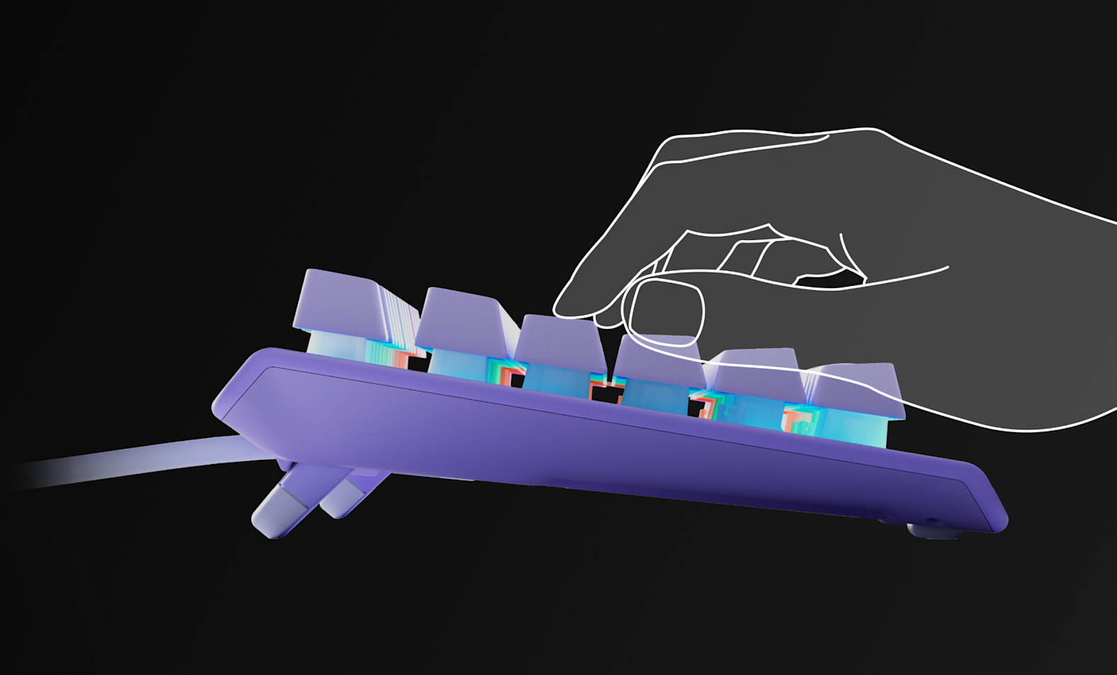 SteelSeries Apex 3 TKL Lavender Water Resistant Quiet Tenkeyless Keyboard with RGB Lighting