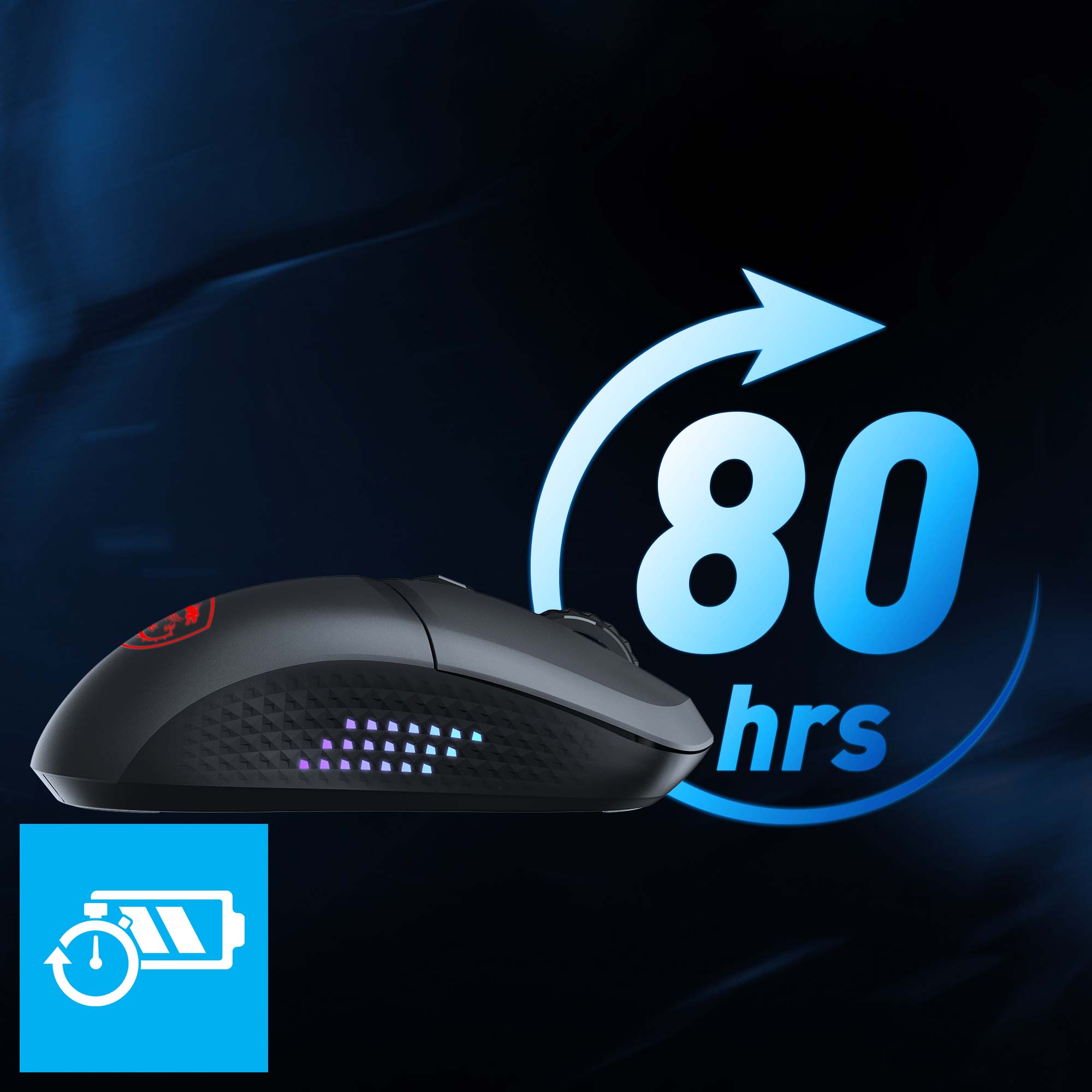 MSI VERSA 300 ELITE Optical Wireless Gaming Mouse