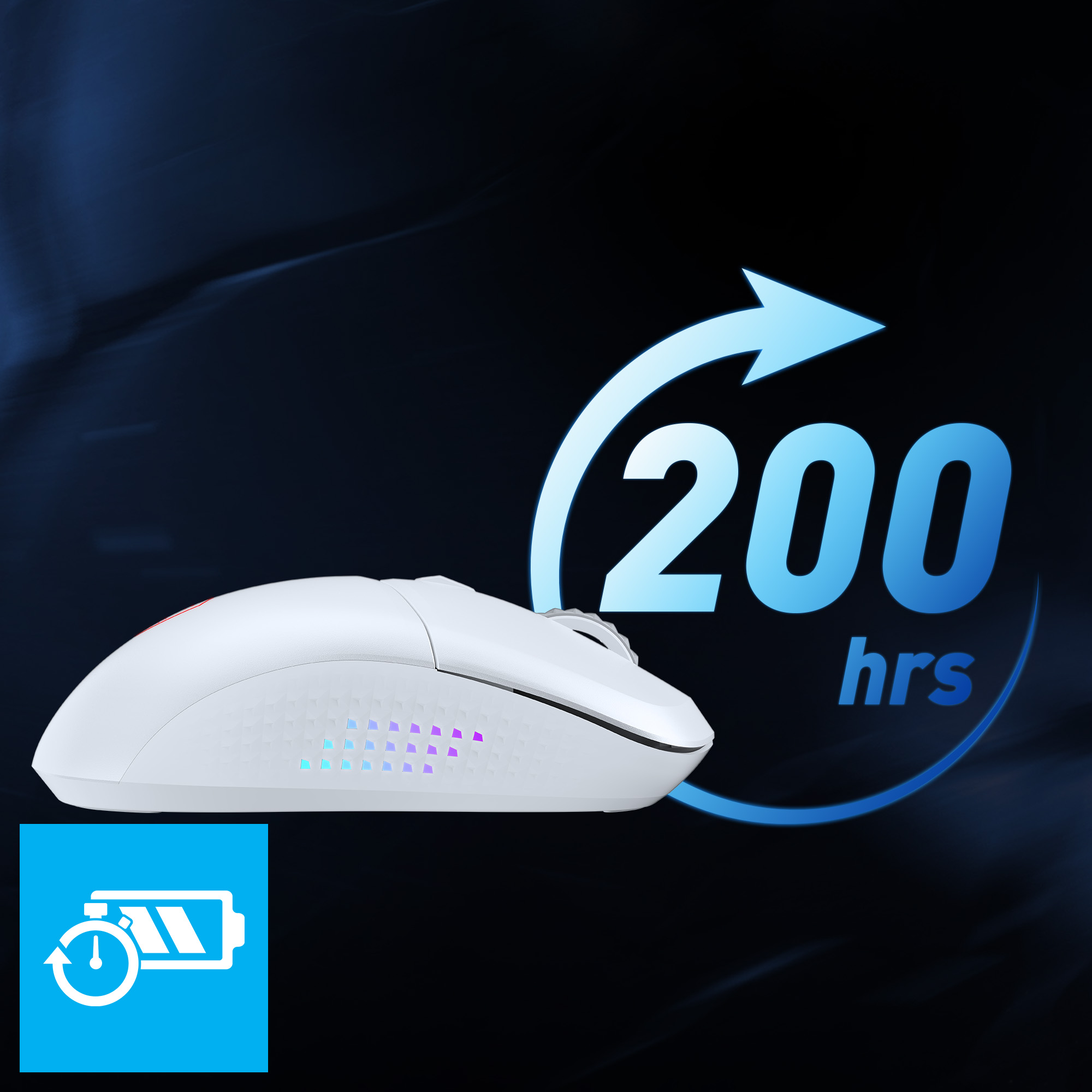 MSI VERSA 300 ELITE White Wireless Gaming Mouse