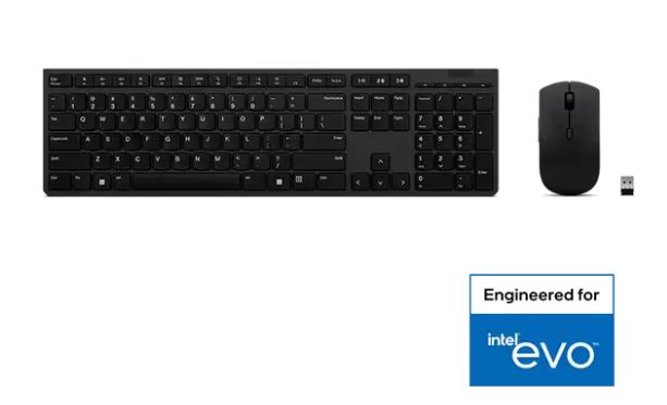 Lenovo Professional Wireless Rechargeable Combo Keyboard and Mouse