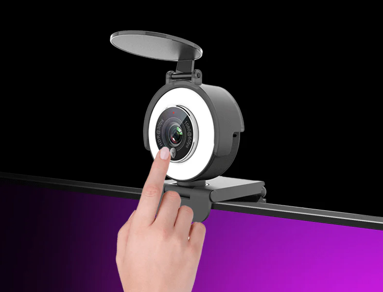 Angetube 1080p 967Pro Webcam with Ring Light for Streaming