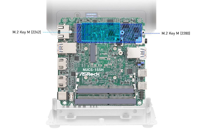 ASRock Industrial NUCS Ultra 100 BOX Series Fanned Barebone