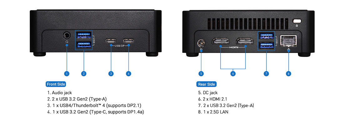 ASRock Industrial NUCS Ultra 100 BOX Series Fanned Barebone