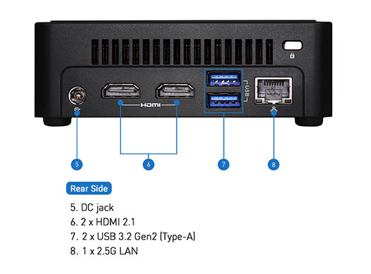 ASRock Industrial NUCS Ultra 100 BOX Series Fanned Barebone