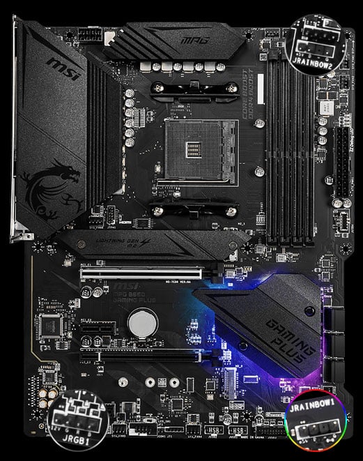 MSI MPG B550 GAMING PLUS AM4 AMD B550 SATA 6Gb/s USB 3.0 ATX AMD Motherboard