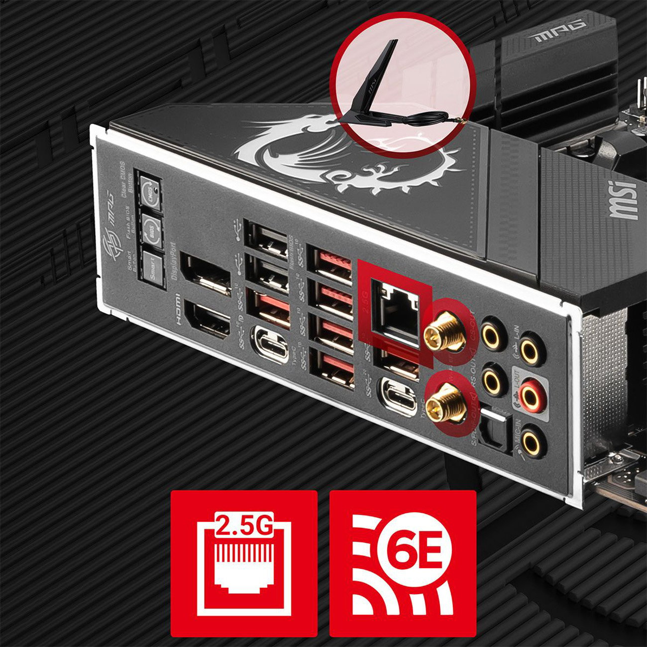 MSI MPG X670E CARBON WIFI scheda madre AMD X670 Presa di corrente AM5 ATX -  Socket AM5 - Esseshop - Il tuo Partner in Informatica, PC e Networking