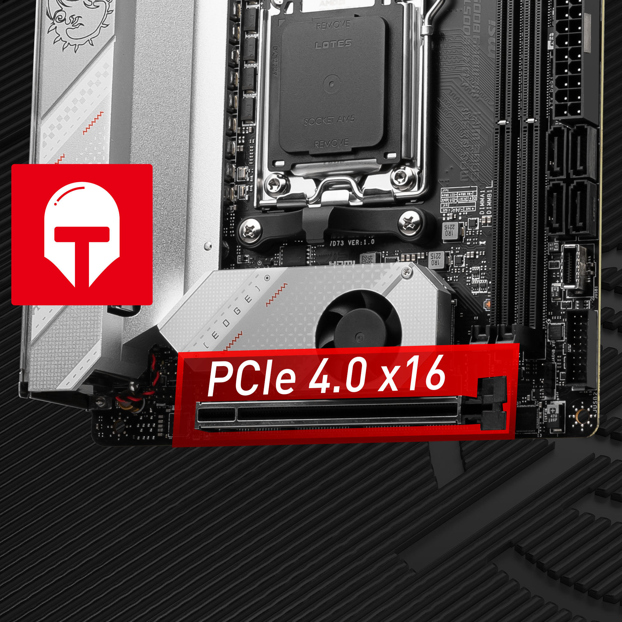 MSI Placa base para juegos MPG B650I Edge WiFi (AMD AM5, Mini-ITX, DDR5,  PCIe 4.0, M.2, SATA 6Gb/s, USB 3.2 Gen 2, HDMI, Wi-Fi 6E, procesadores de