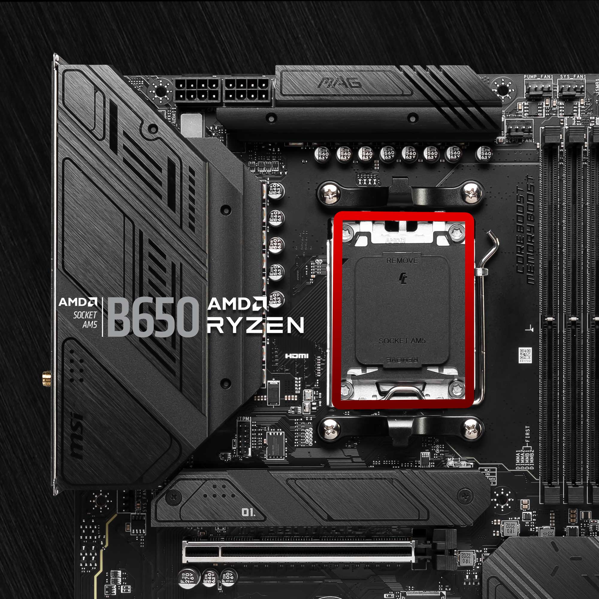 MSI MAG B650 TOMAHAWK WIFI AM5 AMD B650 SATA 6Gb/s DDR5 Ryzen 7000 ATX  Motherboard