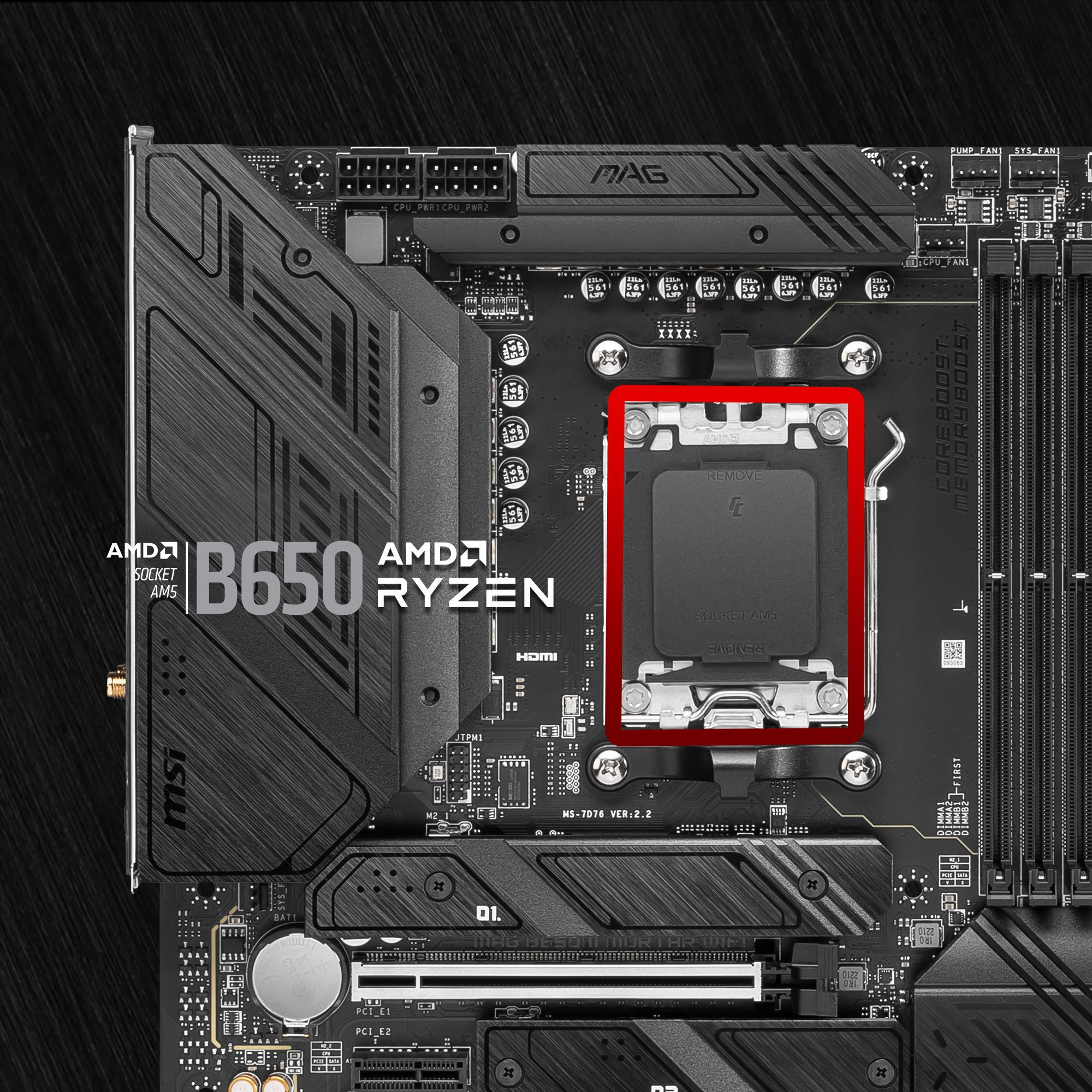 MSI MAG B650M MORTAR WIFI AM5 AMD B650 SATA 6Gb/s DDR5 Ryzen 7000 Micro ATX  Motherboard 