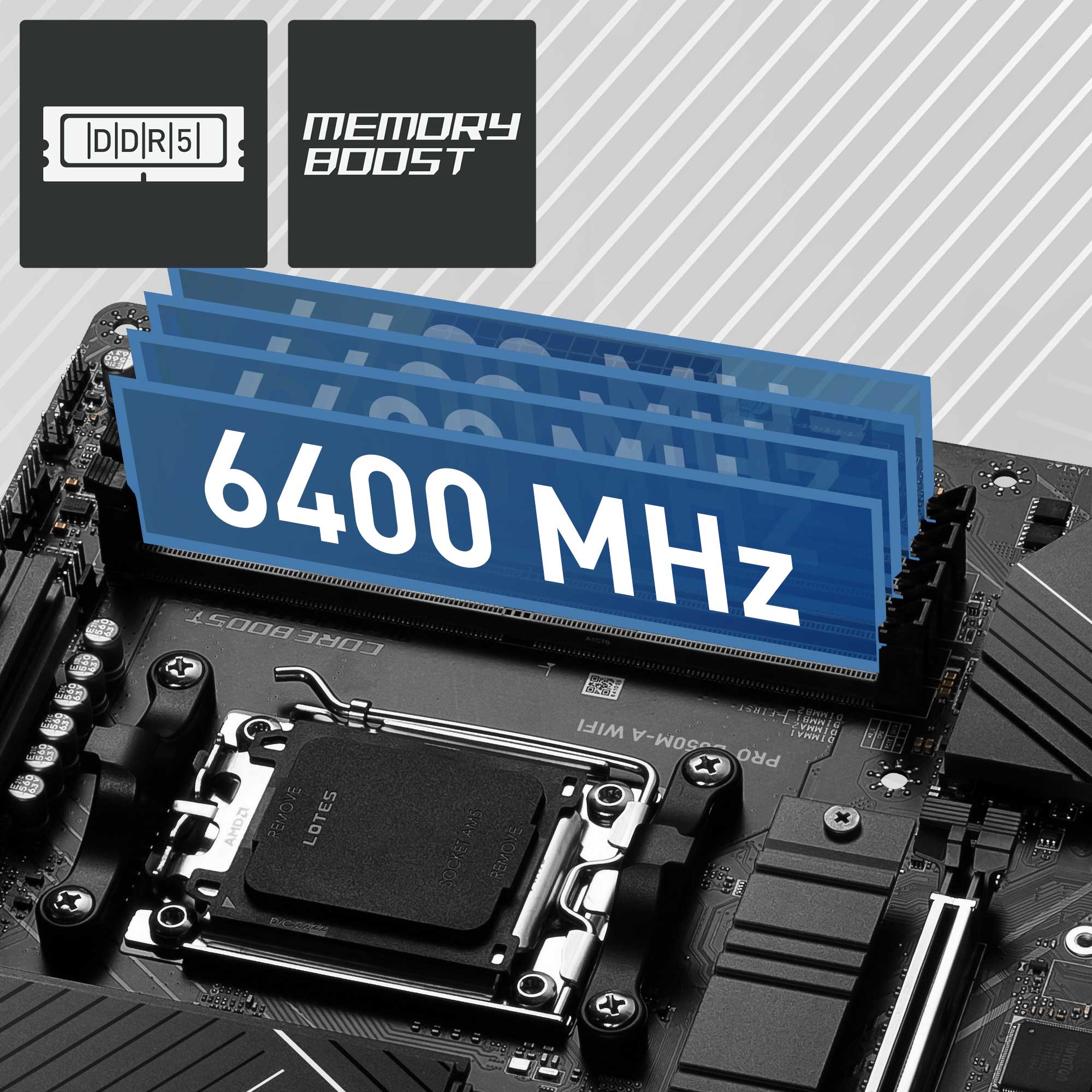 MSI Motherboard PRO B650M-A WIFI AMD Ryzen 7000 Series (AM5