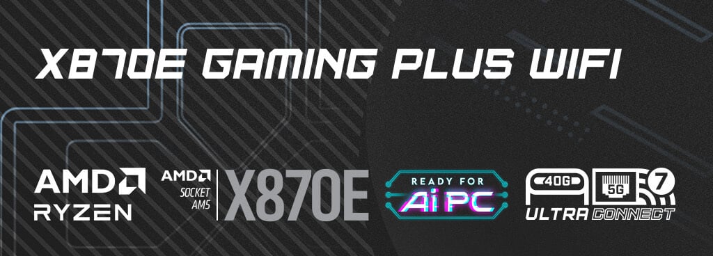 MSI X870E GAMING PLUS WIFI AM5 AMD X870E Motherboard