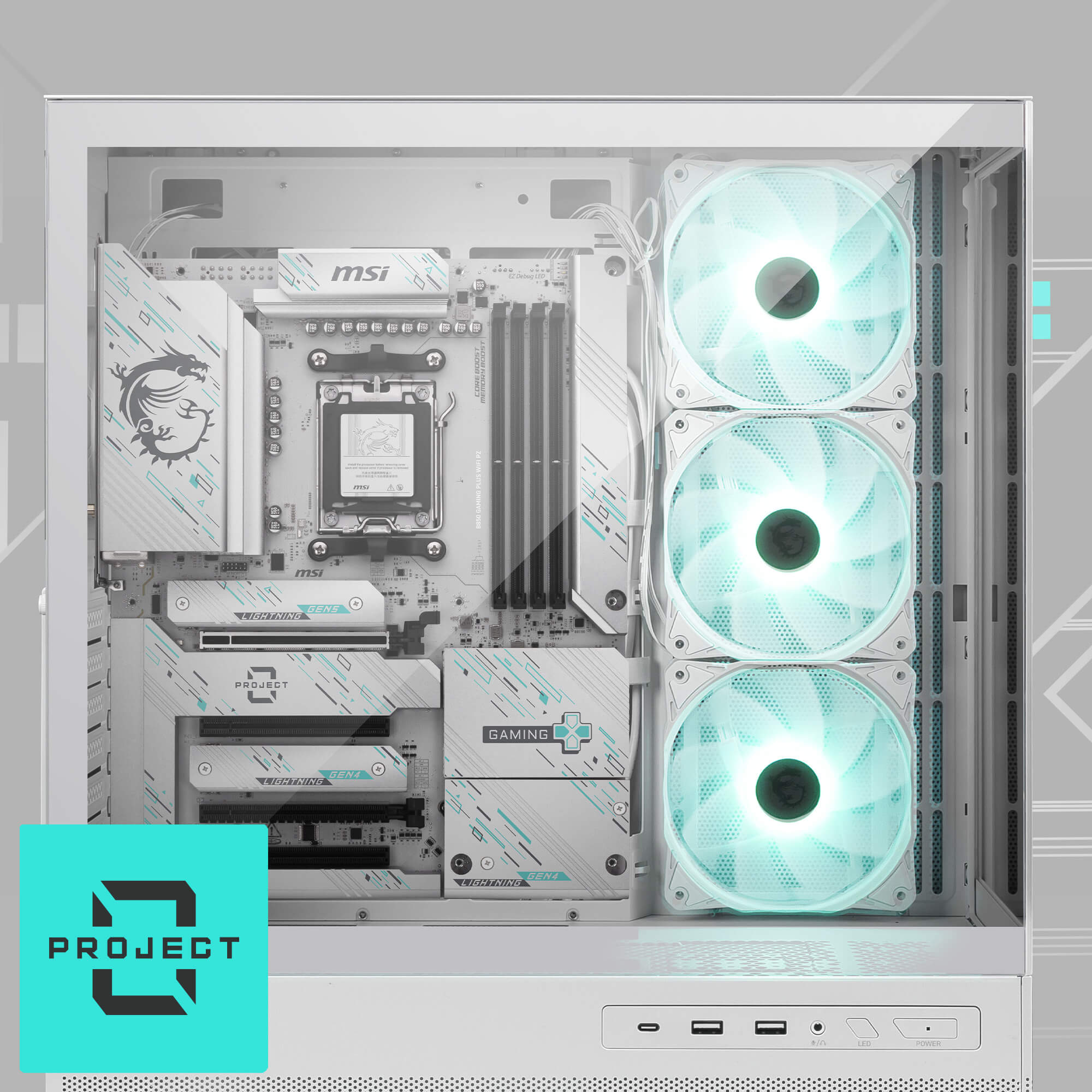 MSI B850 GAMING PLUS WIFI PZ AM5 AMD B850 ATX Back-Connect motherboard